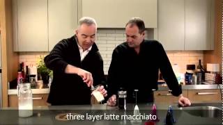 aerolatte  milk frother makes three layer caffè latte macchiato [upl. by Capps]