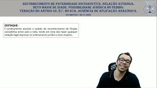 STJ INFO 834 paternidade socioafetiva e adoção [upl. by Ahseuqram599]