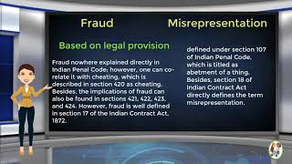 What is Difference Between Fraud amp Misrepresentation [upl. by Aznerol]