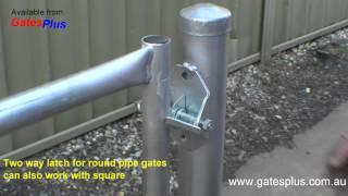 Gate Latch 2 way for round pipe and square [upl. by Hentrich]