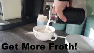 How to Get More Froth from Your Nespresso Coffee Aeroccino  Nespresso tips and help [upl. by Gabriella]