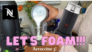 How To Foam Milk With Aeroccino 3 Make Coffee With Foam Tips amp Tricks  Easy Foamed Latte Recipe [upl. by Lunna]