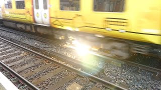 Merseyrail 507 009 making arcs at Birkdale station [upl. by Carmen8]